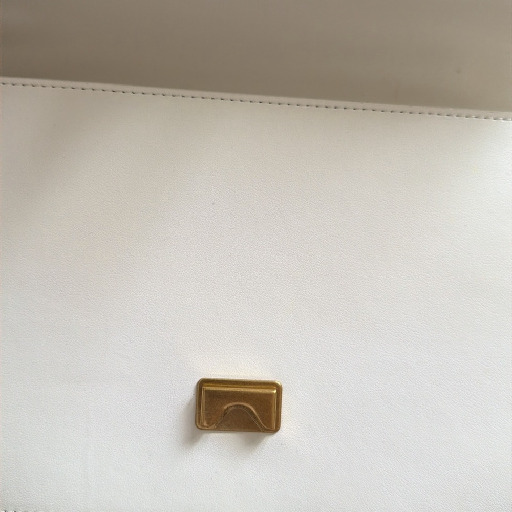 Pinko white leather crossbody shoulder bag purse - Picture 13 of 15